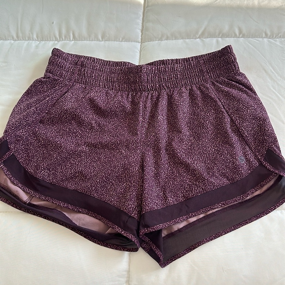 Athleta Printed Mesh Racer Run Short 4”